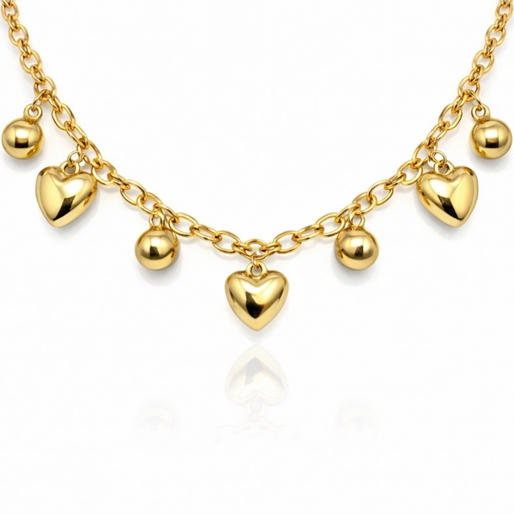 ⚜️ Gold Heart Charm Necklace